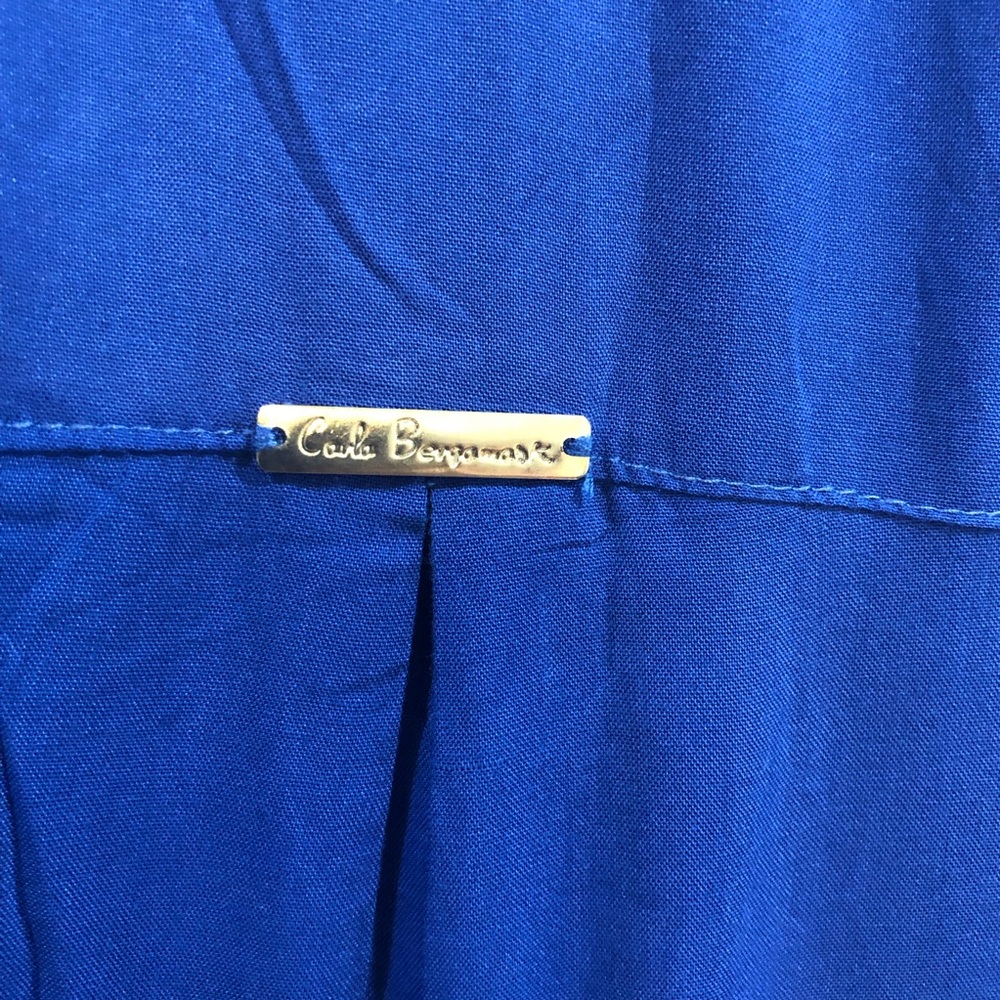 Blue Viscose Polyester Blouse - image 3